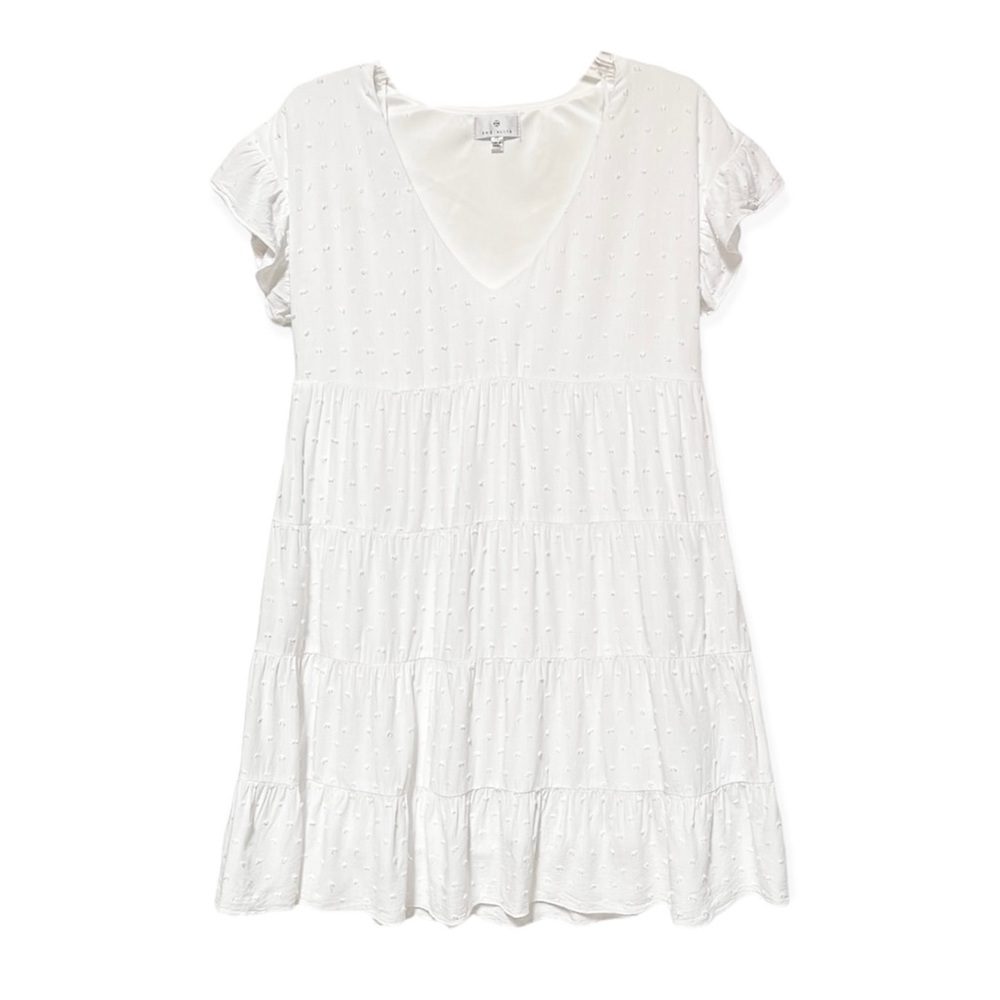 Socialite Tiered Babydoll White Dress